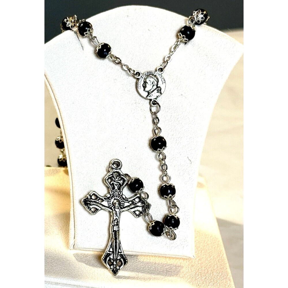 Vintage Vatican City Rosary CAART Italy John Paul II Benedict XVI Boxed